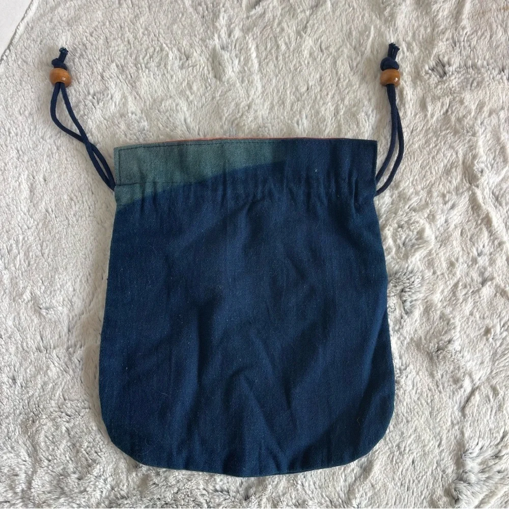 Blue Butterfly Drawstring Bag